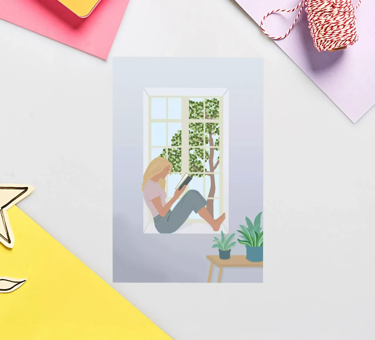 pause lecture femme adesivo da alexiableu