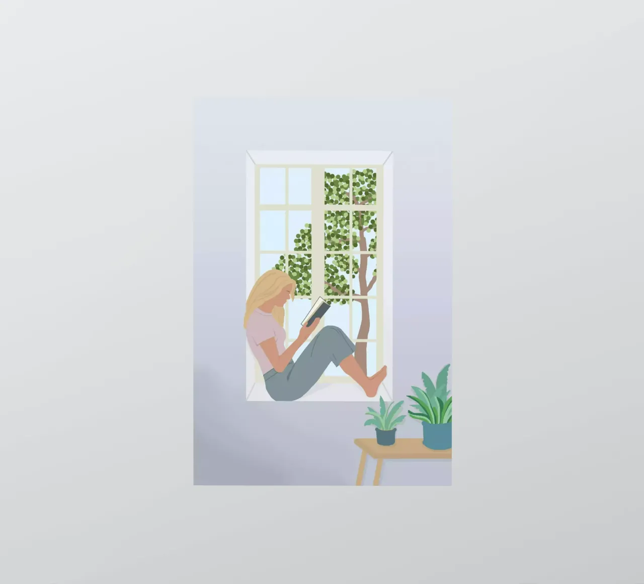 pause lecture femme adesivo da alexiableu