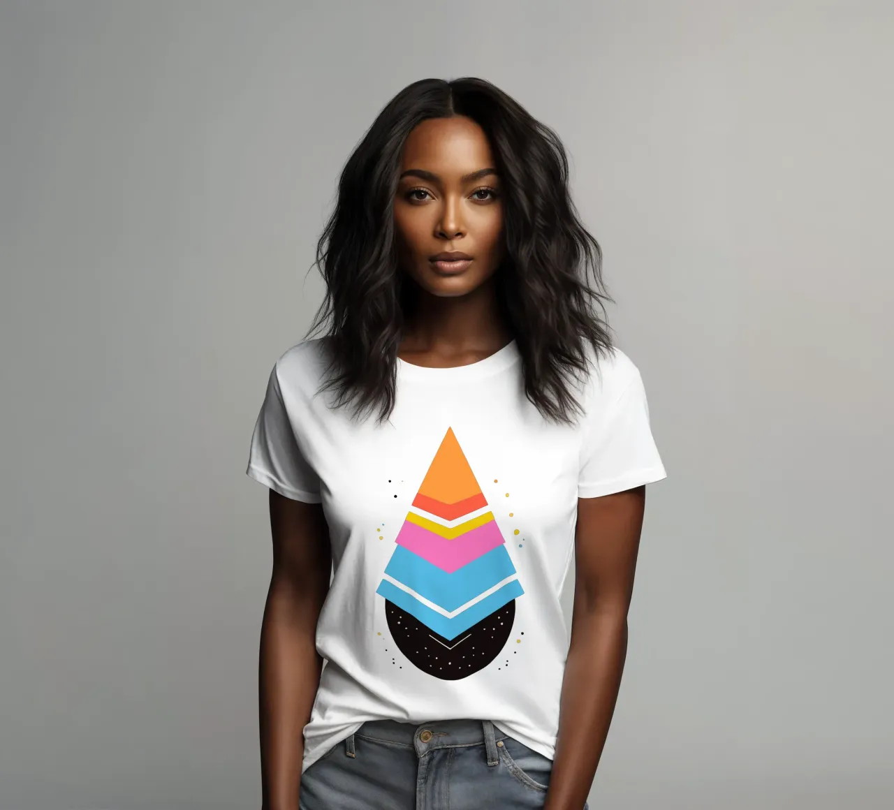 forme geometriche t-shirt da donna da artdesign1985