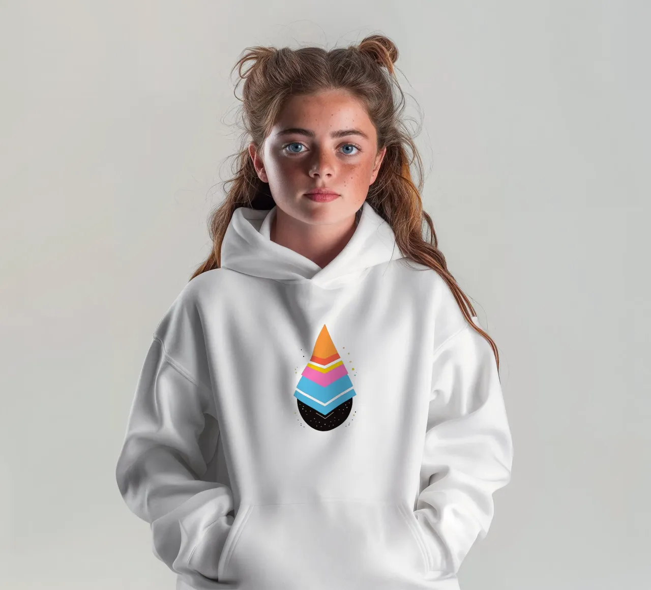forme geometriche felpa bambino con cappuccio da artdesign1985