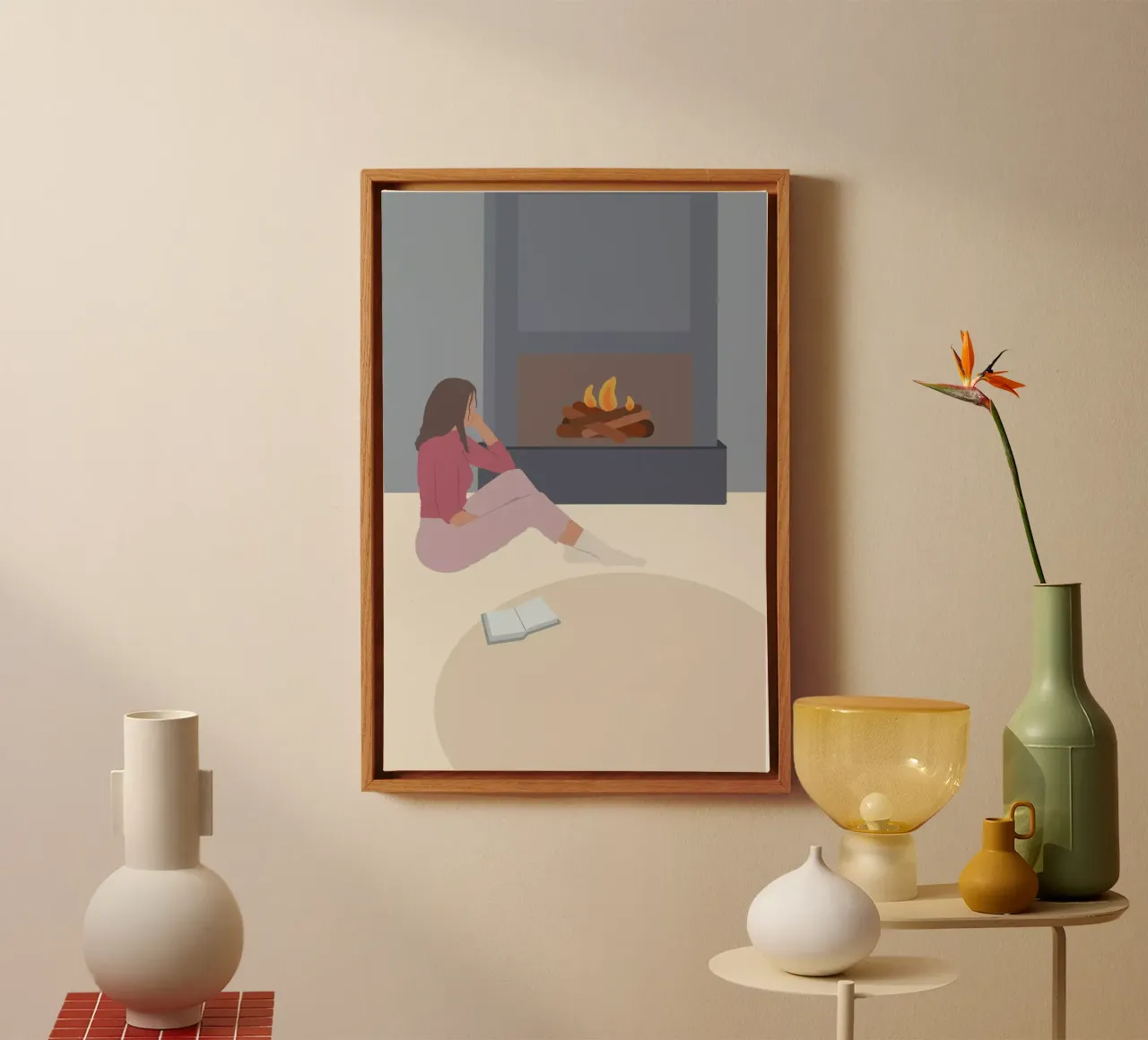 soirée au coin du feu canvas met Baklijst van alexiableu