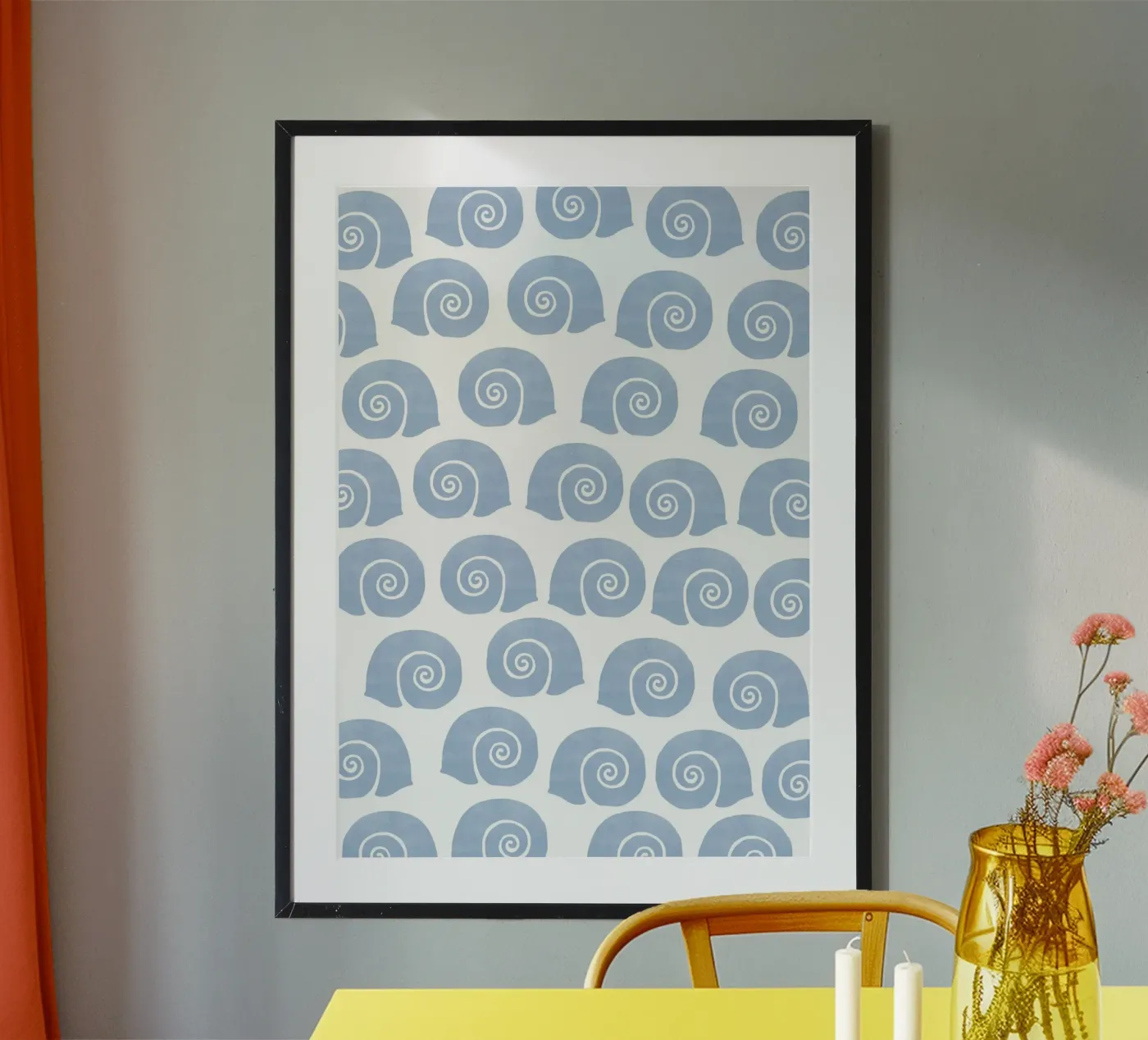 Sea shells poster van Happypatterns