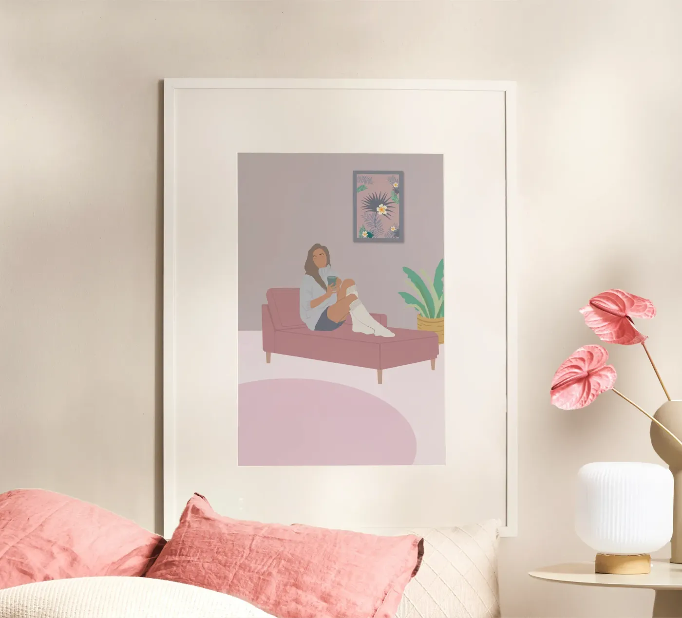 pause canapé poster van alexiableu