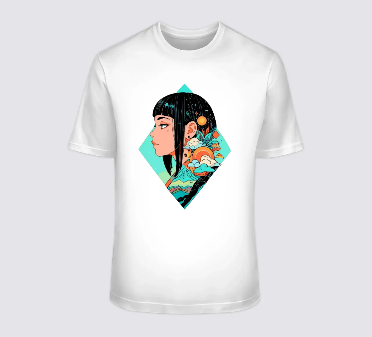 Ragazza geometrica t-shirt da artdesign1985