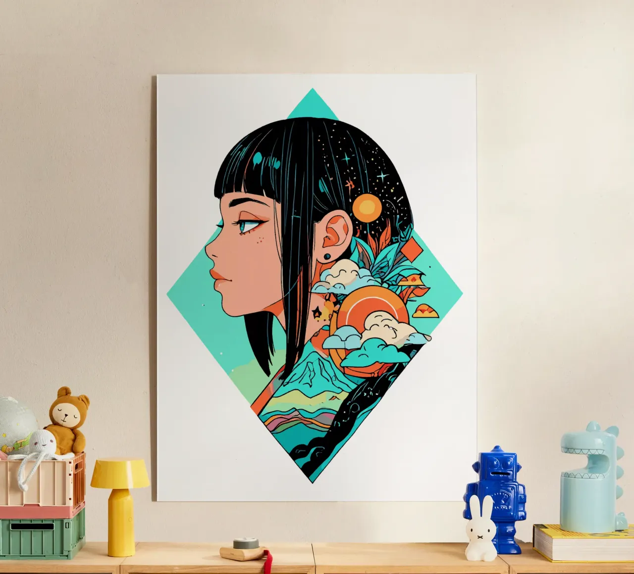 Ragazza geometrica plexiglass da artdesign1985