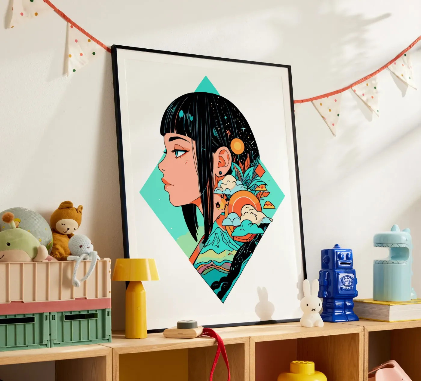Ragazza geometrica poster da artdesign1985