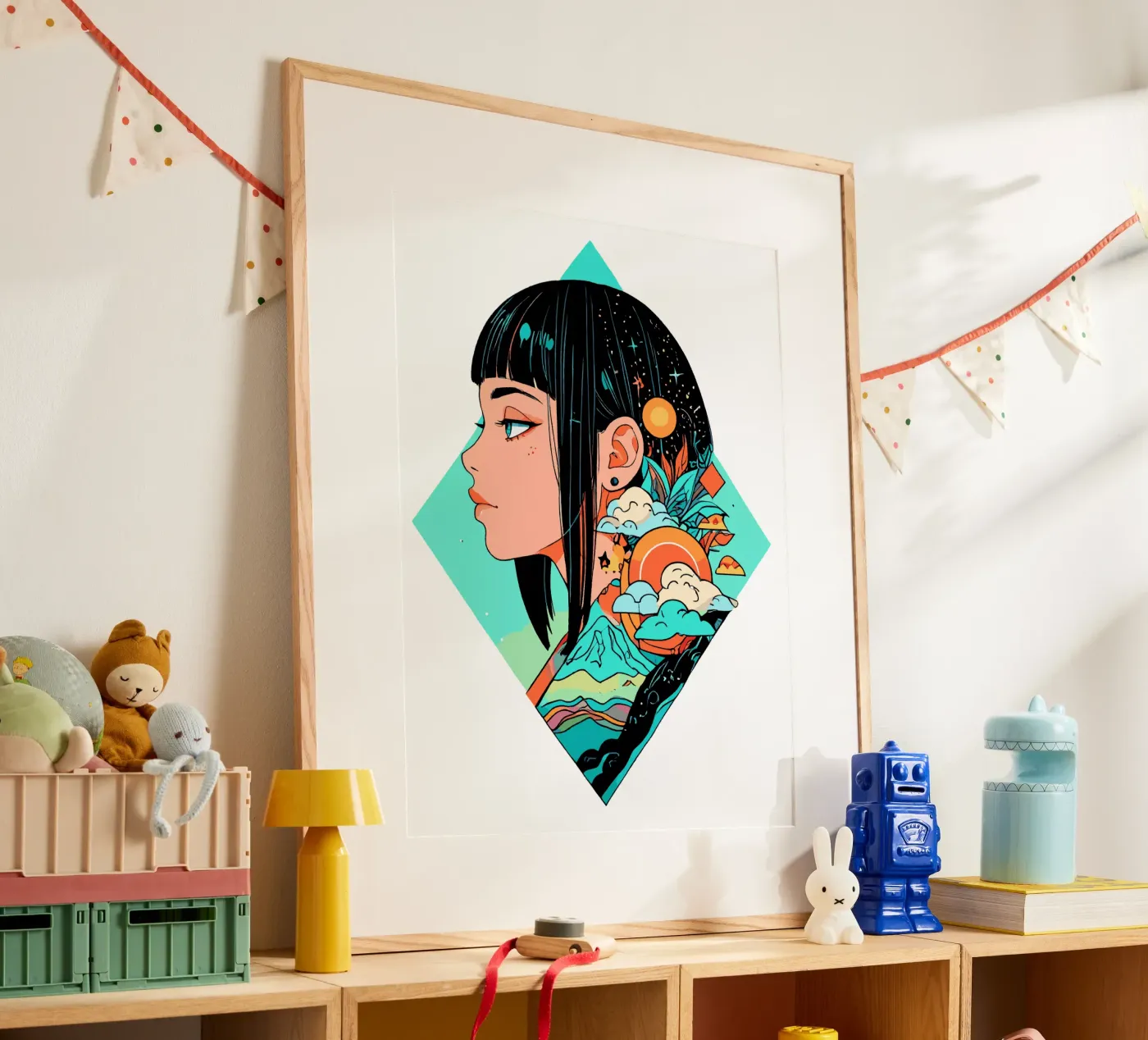 Ragazza geometrica poster da artdesign1985