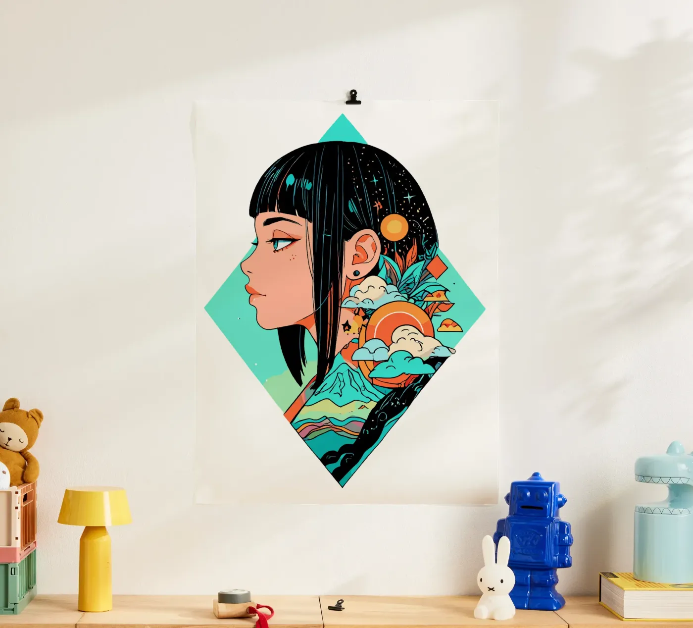 Ragazza geometrica poster da artdesign1985