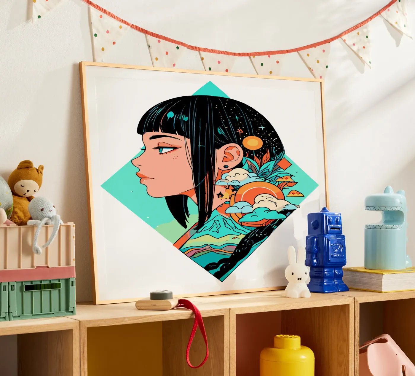 Ragazza geometrica poster da artdesign1985
