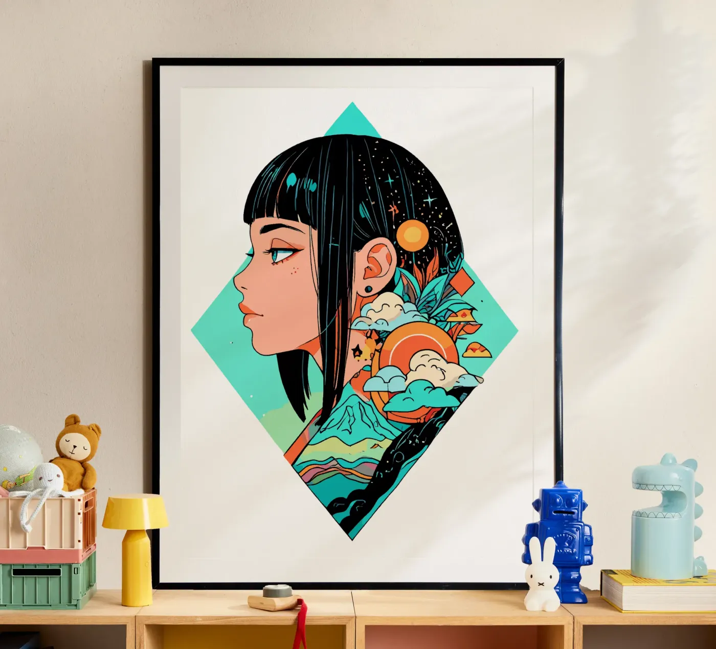 Ragazza geometrica poster da artdesign1985