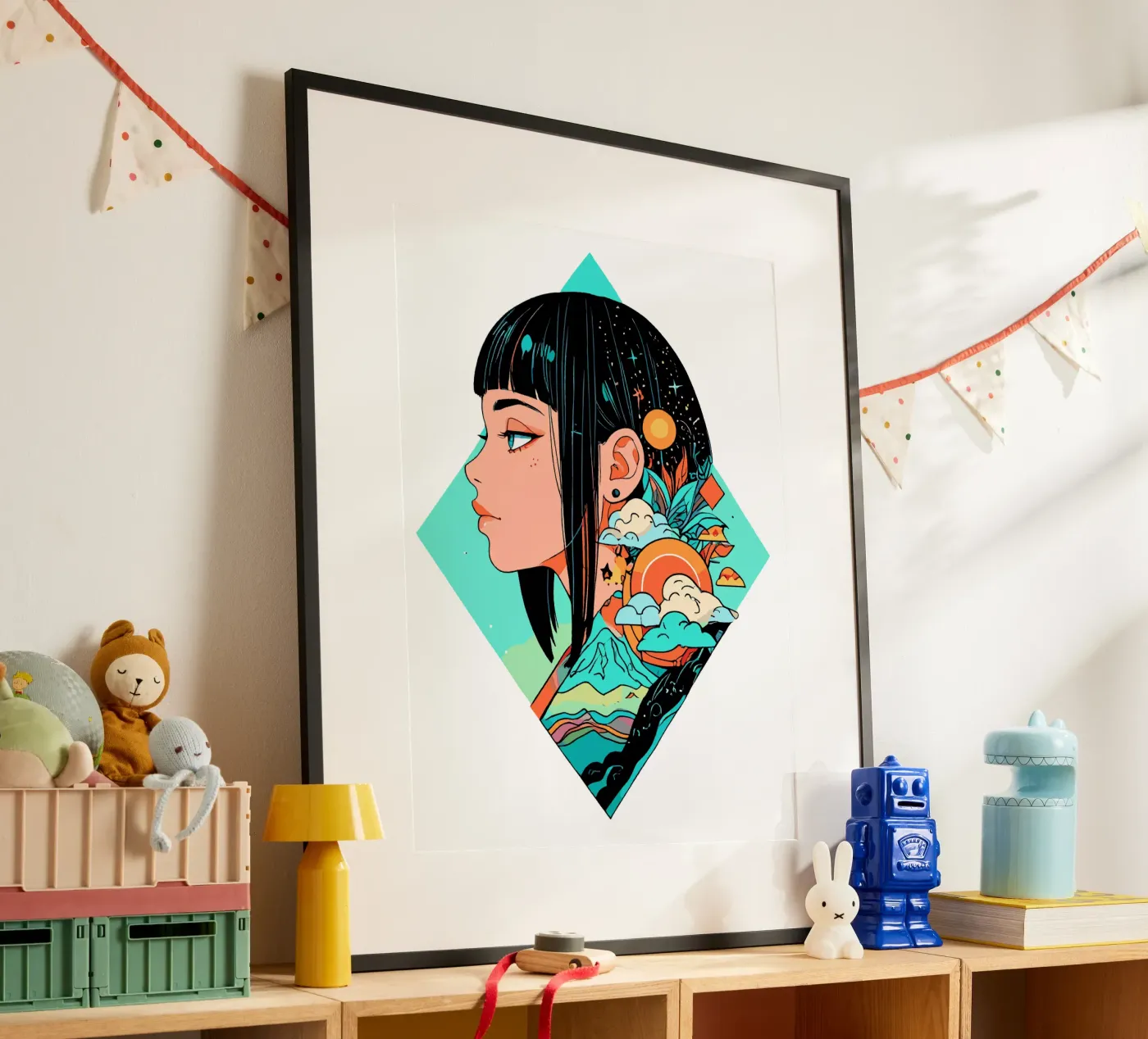 Ragazza geometrica poster da artdesign1985