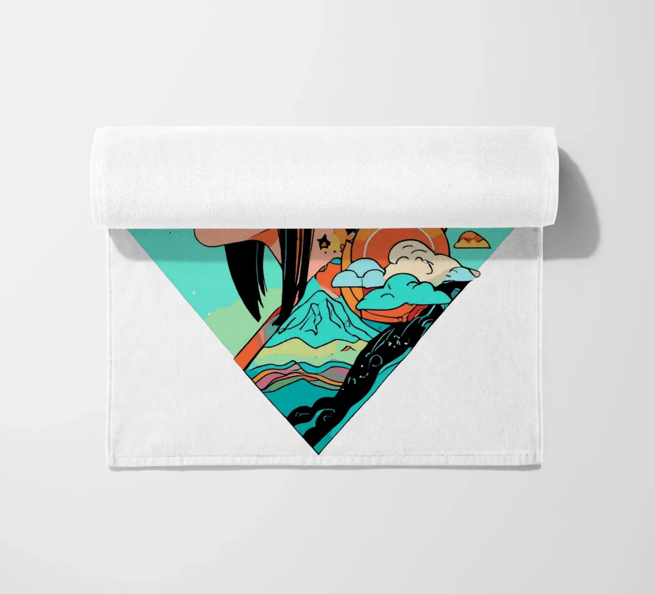 Ragazza geometrica telo mare da artdesign1985