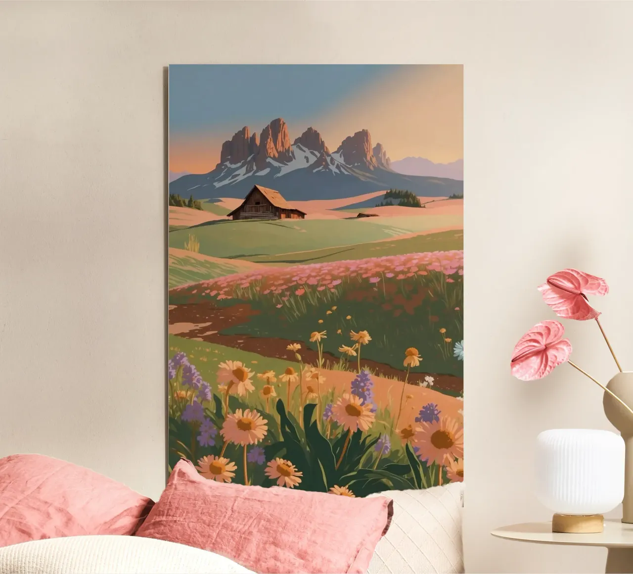 Alpe di Siusi in un mare di fiori | Lavoro 3 alluminio dibond da AlbertKlee