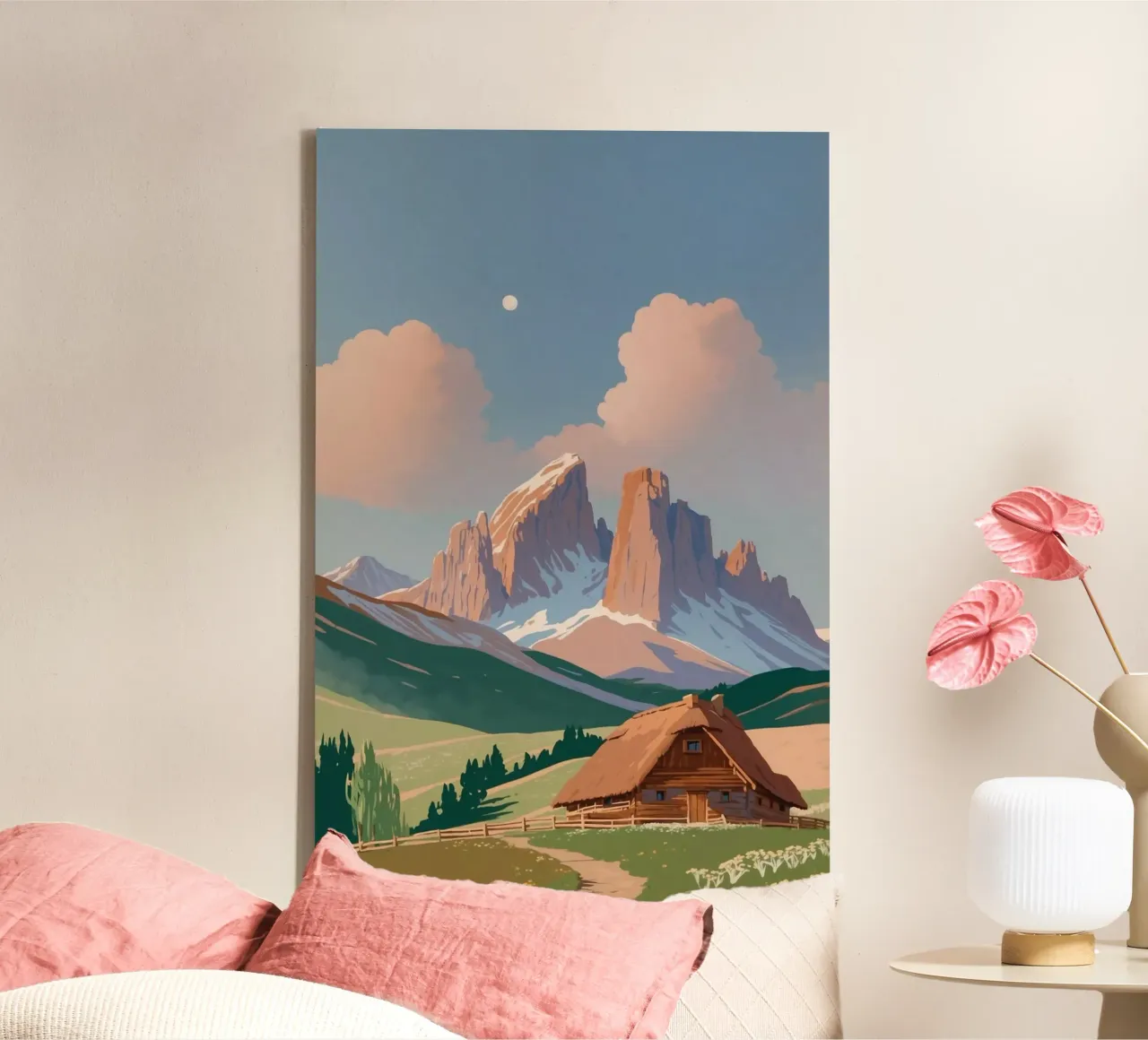 Alpe di Siusi by moonlight | Work 4 canvas by AlbertKlee