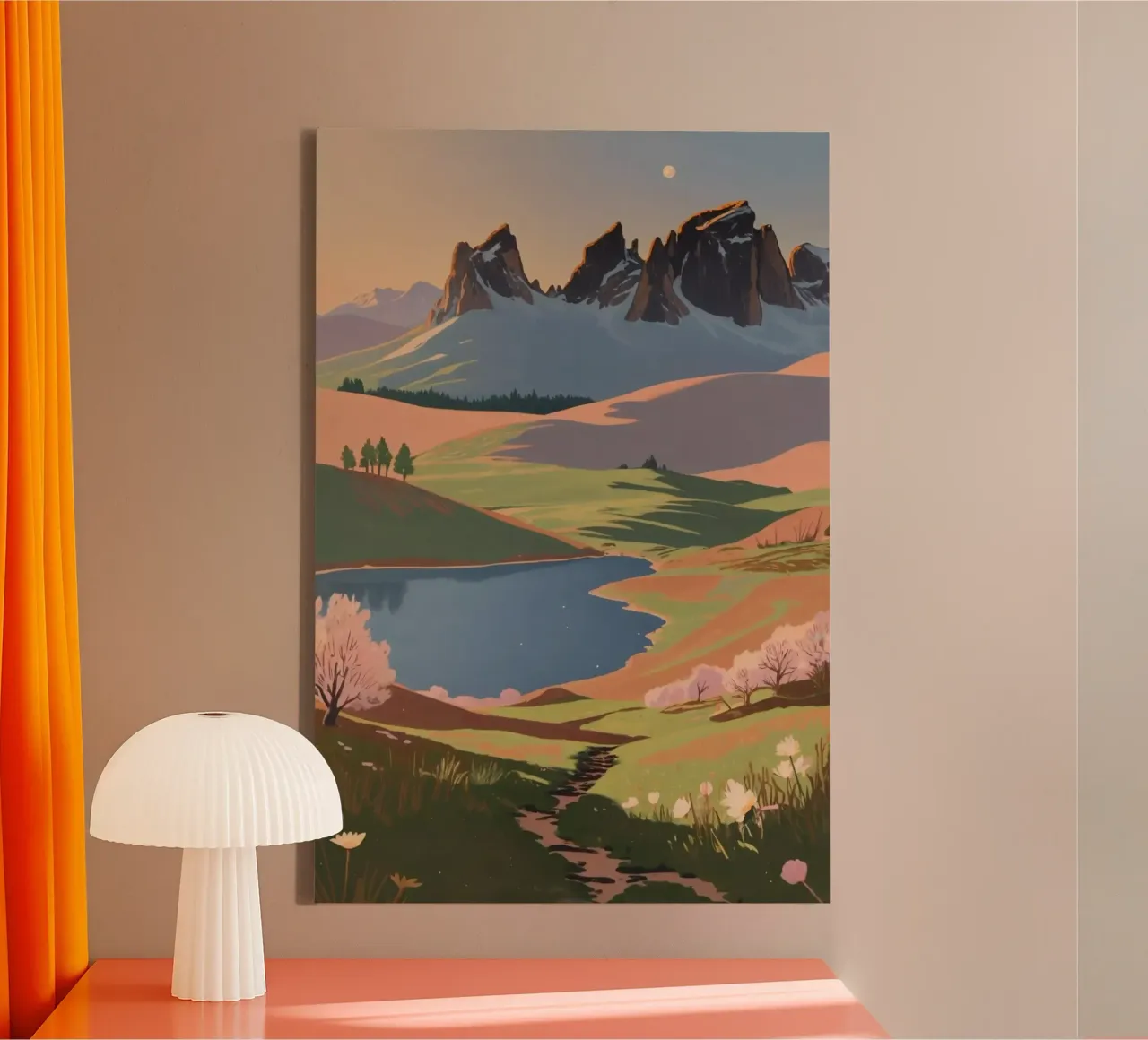 Alpe di Siusi nella luce del mattino | Werk 7 tela da AlbertKlee