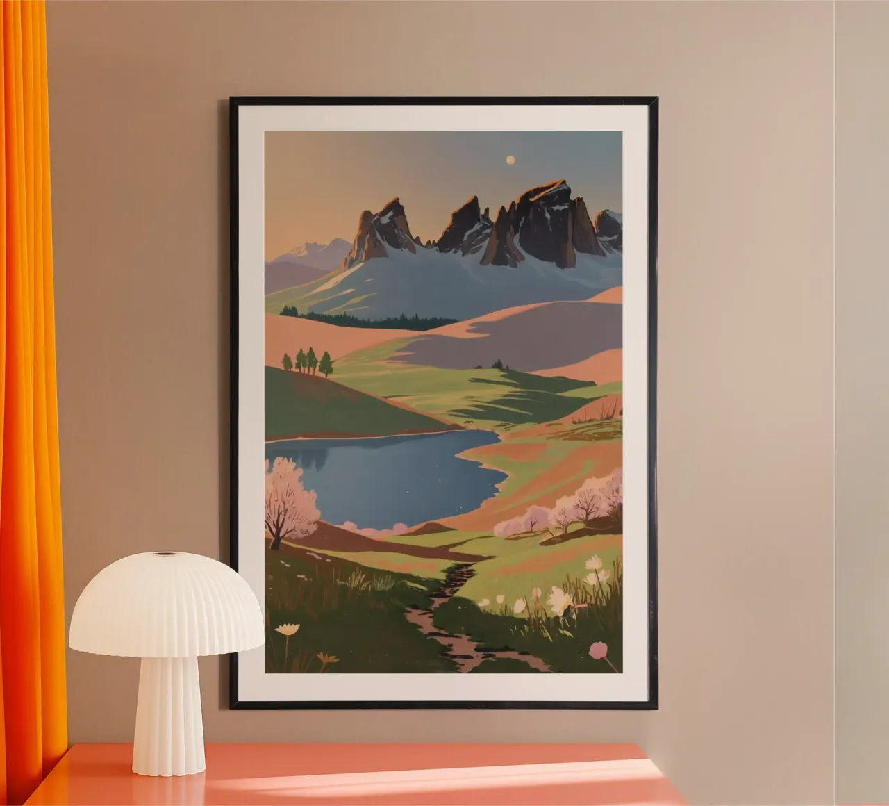 Alpage de Siusi dans la lumière du matin | Œuvre 7 poster de AlbertKlee