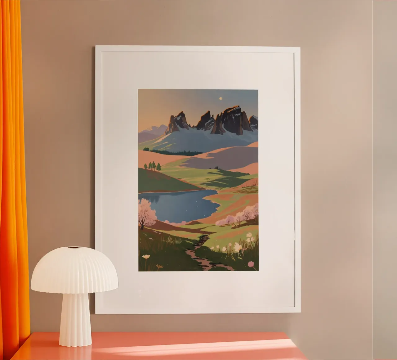 Alpage de Siusi dans la lumière du matin | Œuvre 7 poster de AlbertKlee