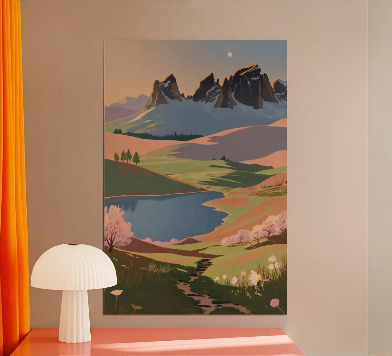 Alpage de Siusi dans la lumière du matin | Œuvre 7 poster de AlbertKlee