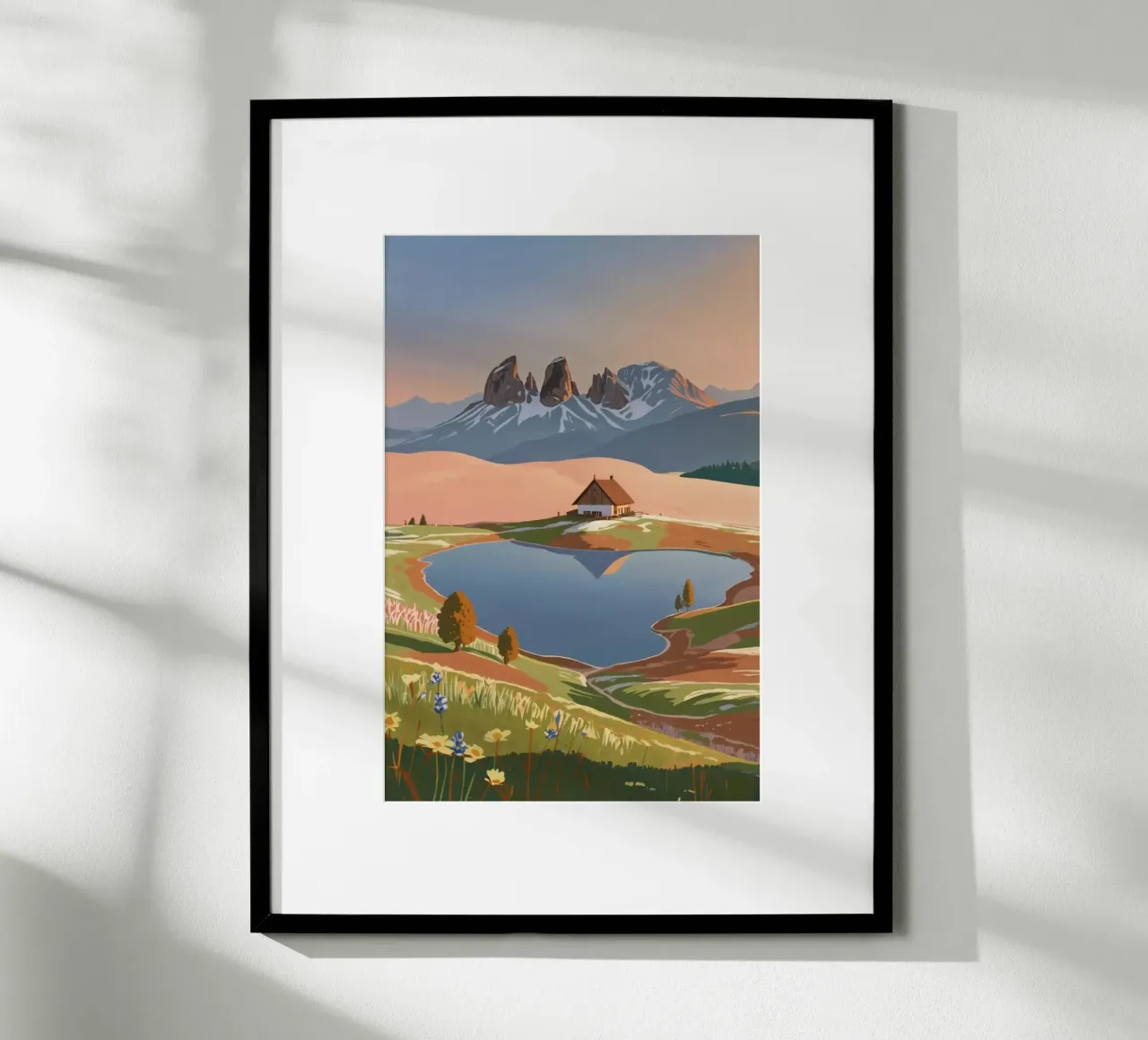Alpe di Siusi sul lago | Impianto 8 carta hahnemühle da AlbertKlee
