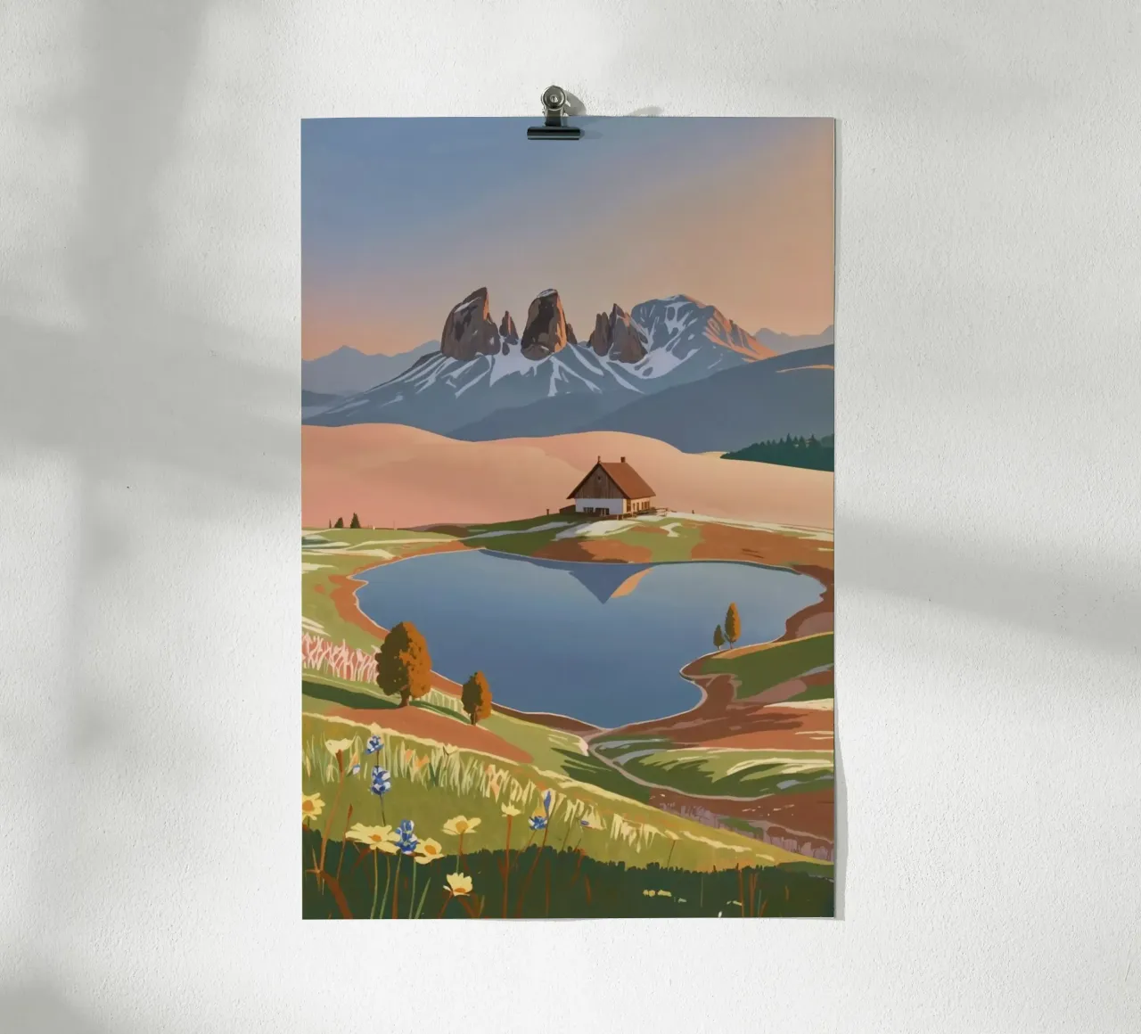 Alpe di Siusi sul lago | Impianto 8 carta hahnemühle da AlbertKlee