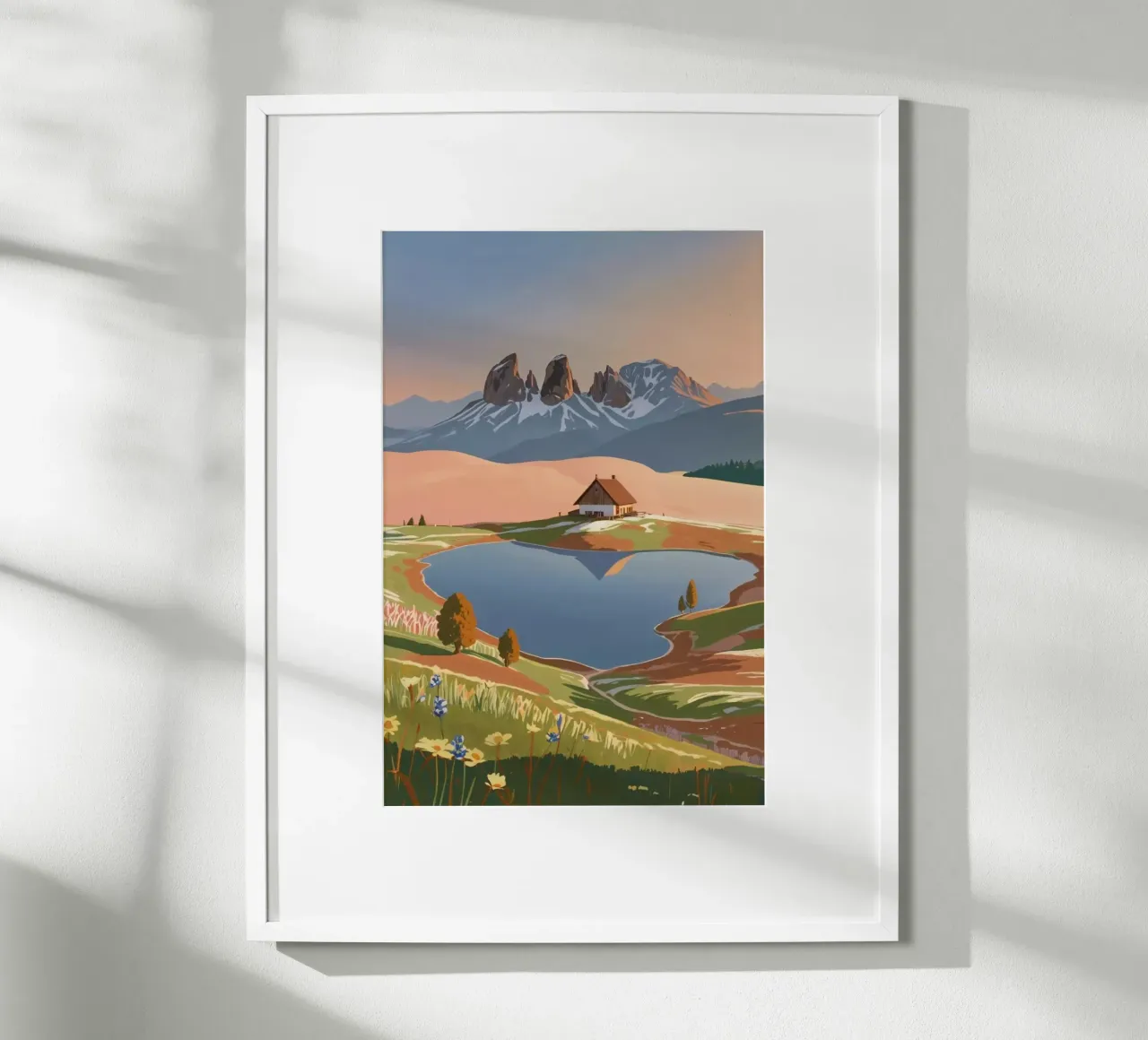 Alpe di Siusi sul lago | Impianto 8 carta hahnemühle da AlbertKlee