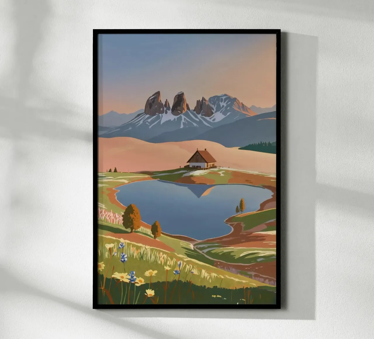 Alpe di Siusi sul lago | Impianto 8 carta hahnemühle da AlbertKlee