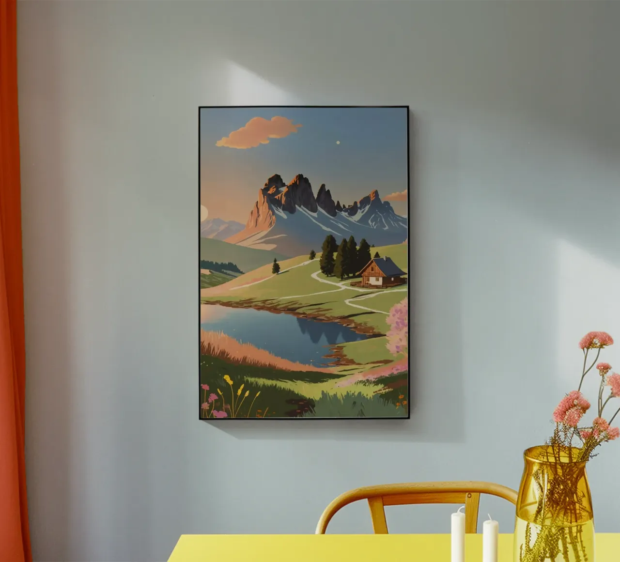 L'Alpe di Siusi nella luce della sera | Werk 9 plexiglass da AlbertKlee