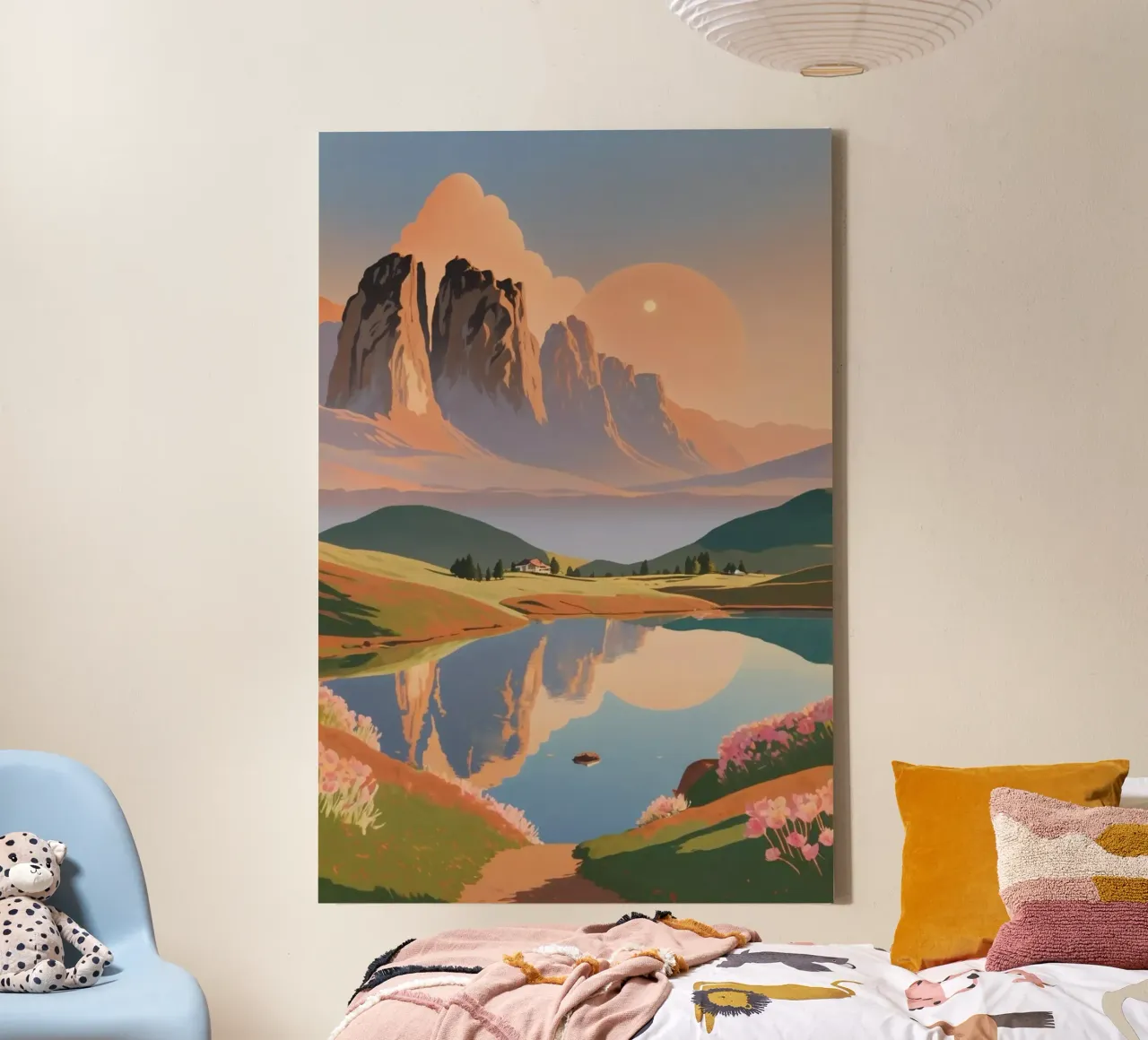 Alpe di Siusi all'alba | Werk 10 tela con Cornice a cassetta da AlbertKlee