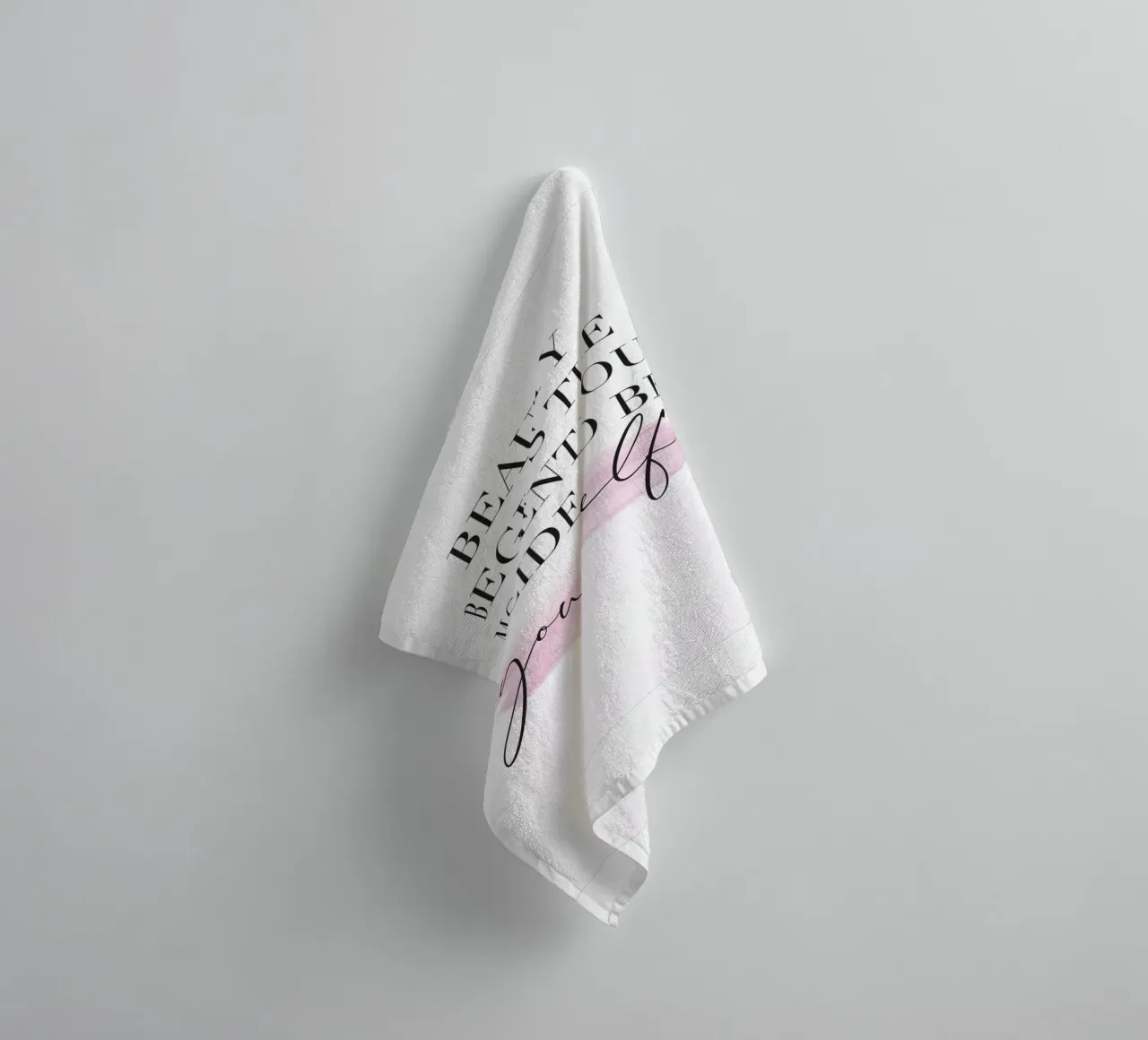Beauty Quote - Elegant Motivation towel by Whole©