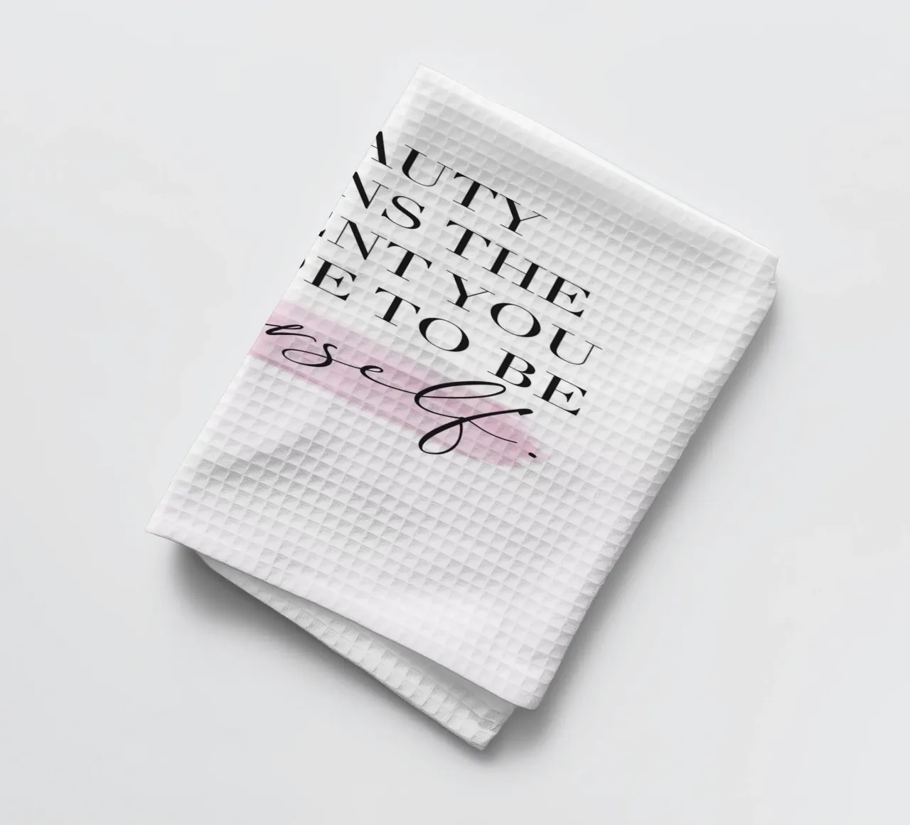 Zitat Schönheit - Elegante Motivation Geschirrtuch von Whole©