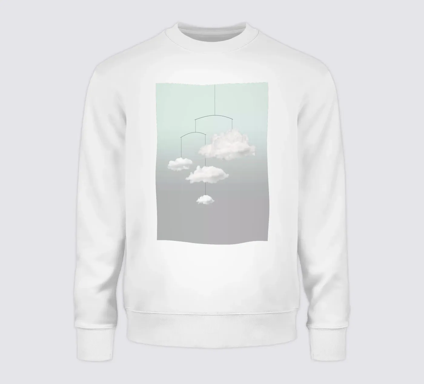 Cloud mobile sweatshirt by Amy & Kurt