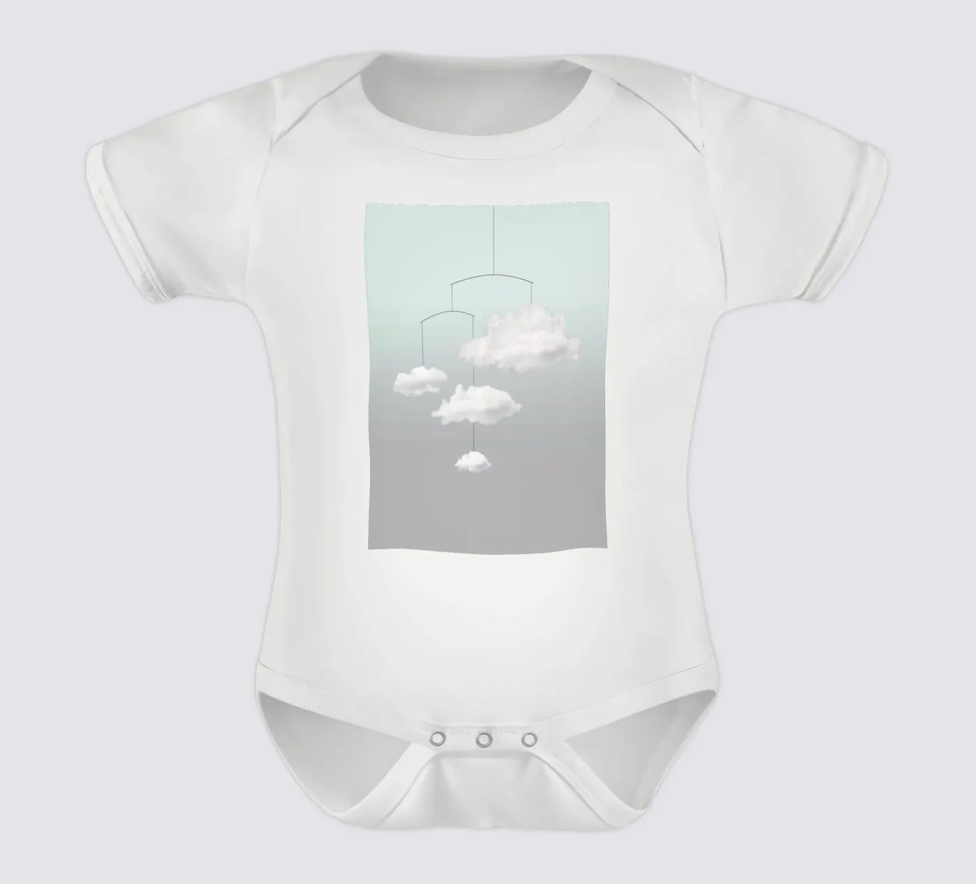 Cloud mobile Kurzarm Babybody von Amy & Kurt