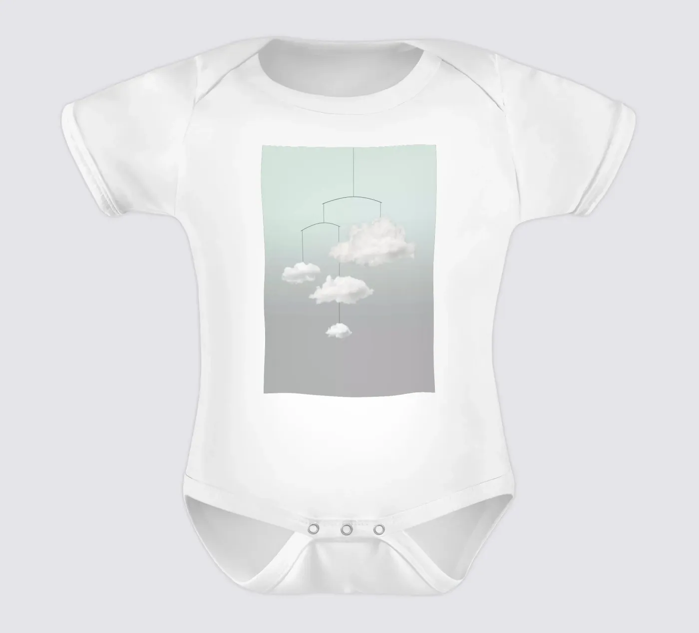 Cloud mobile Kurzarm Babybody von Amy & Kurt