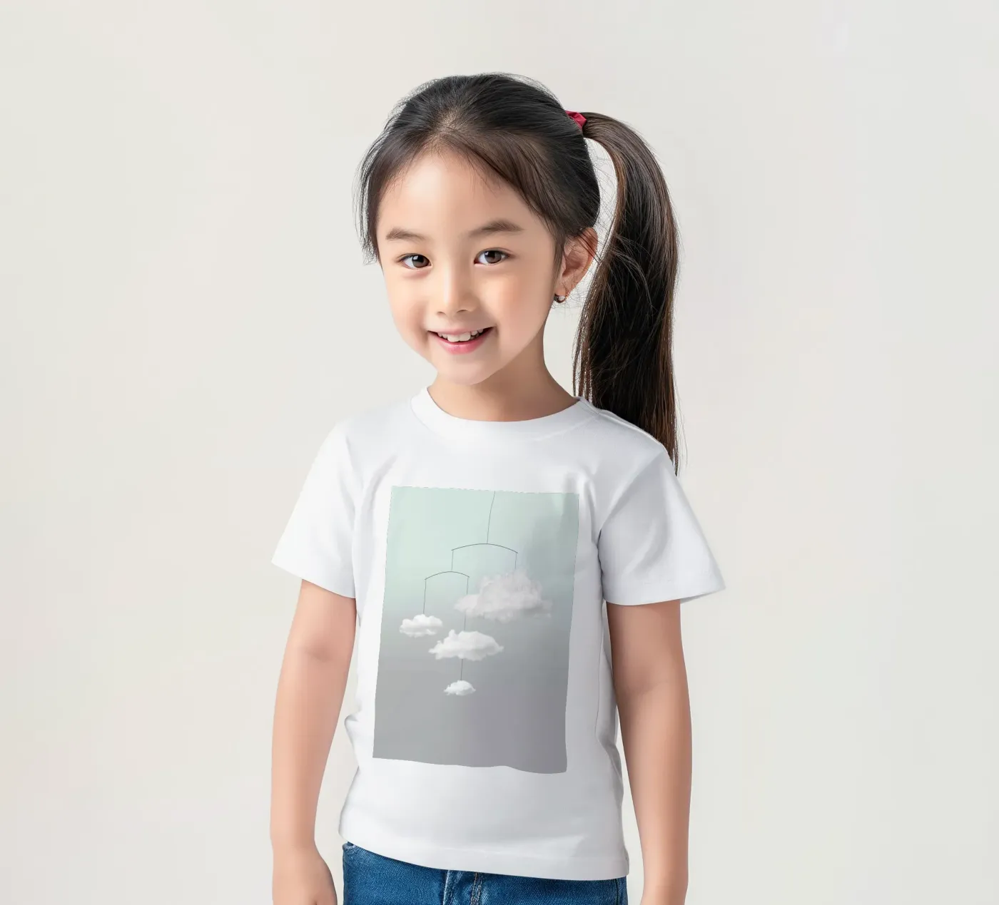 Mobiele cloud kinder t-shirt van Amy & Kurt