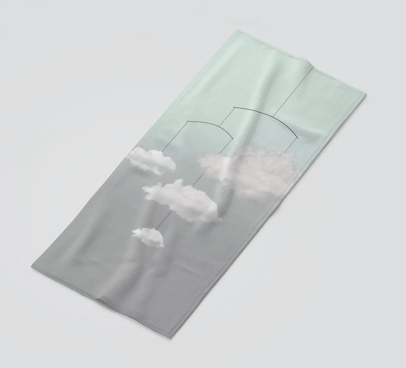 Cloud mobile strandhanddoek van Amy & Kurt