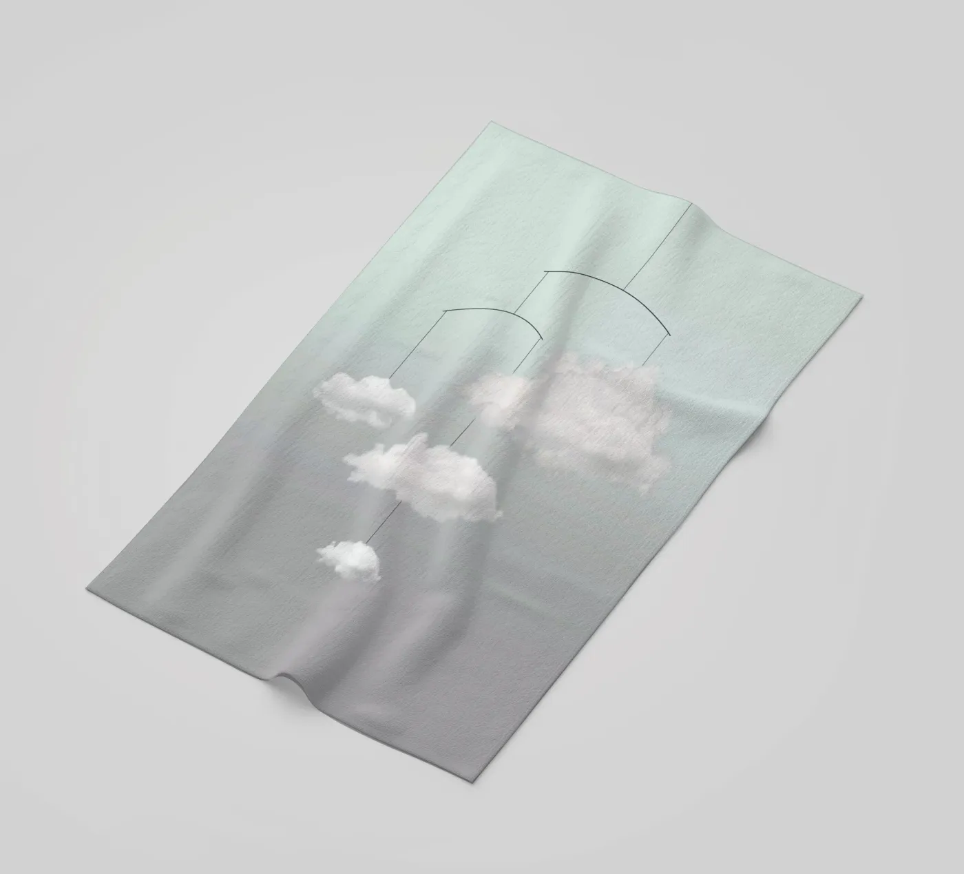 Cloud mobile strandhanddoek van Amy & Kurt