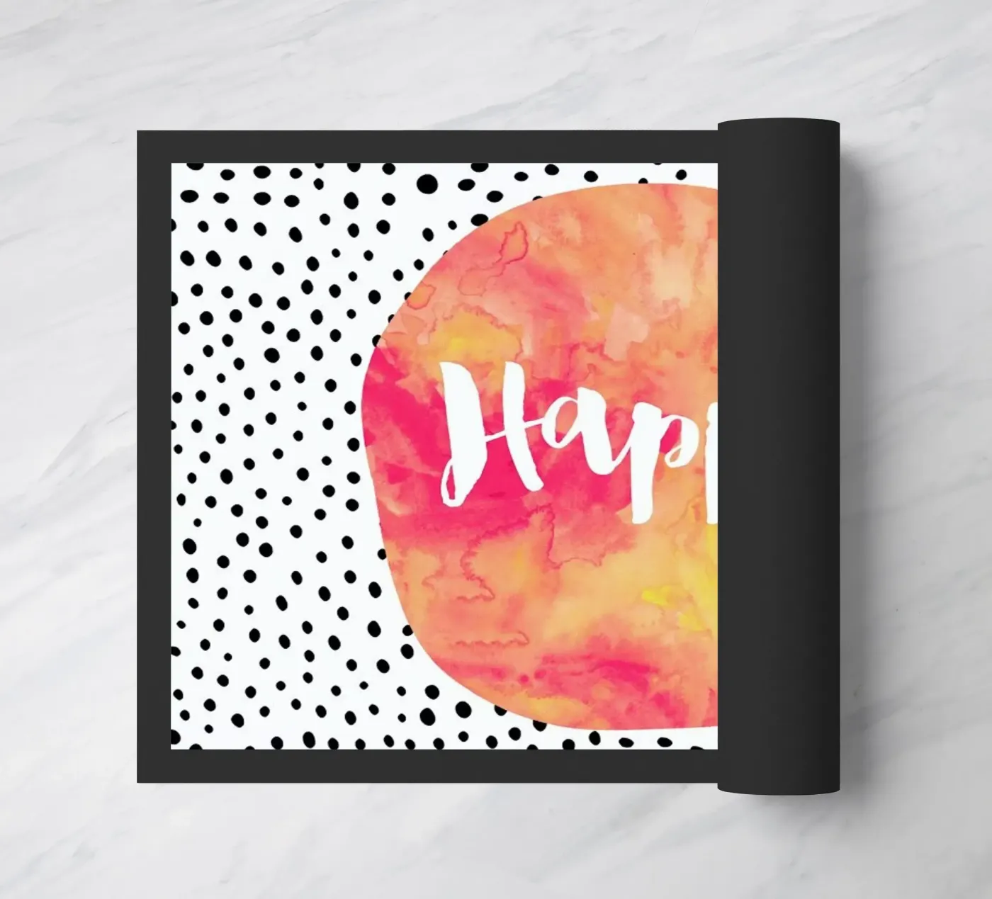 Happy doormat by Elisabeth Fredriksson