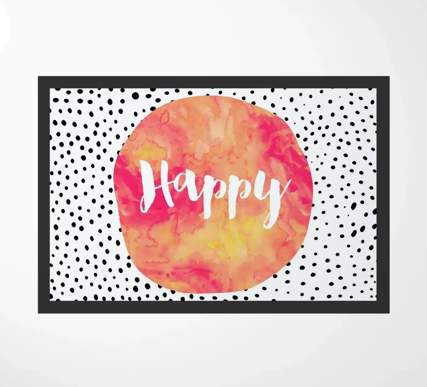 Happy doormat by Elisabeth Fredriksson