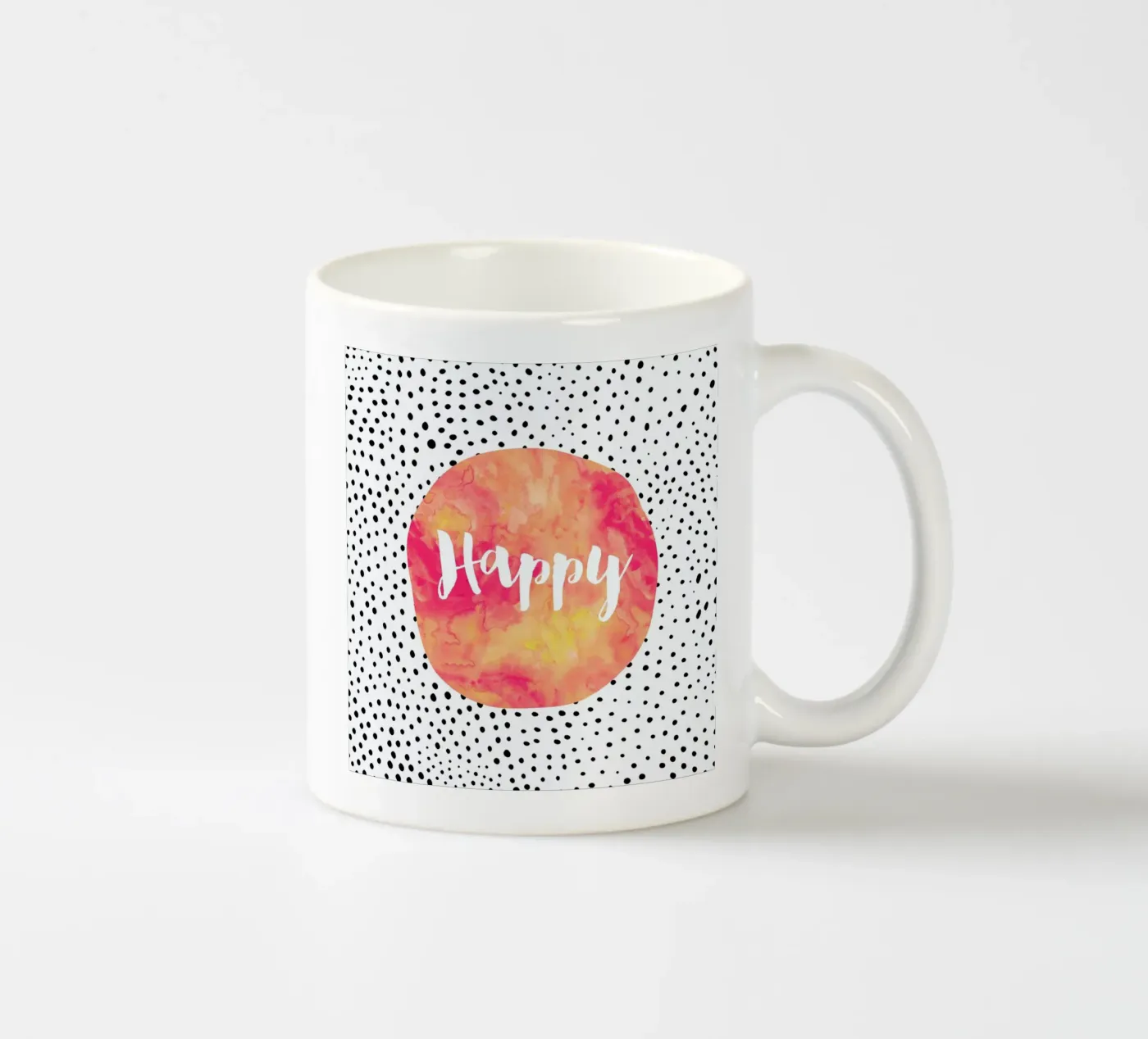 Happy ceramic mug by Elisabeth Fredriksson