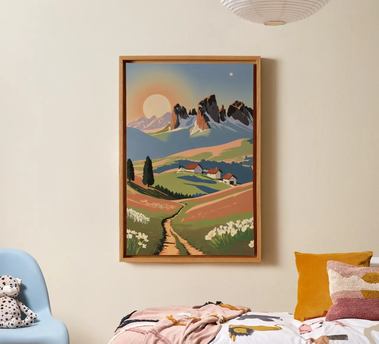 Three peaks at sunrise | Work 5 canvas by AlbertKlee