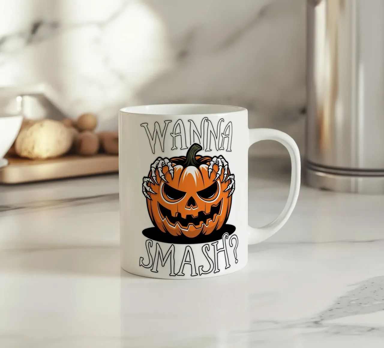 Wanna Smash? ceramic mug by edsonramosart