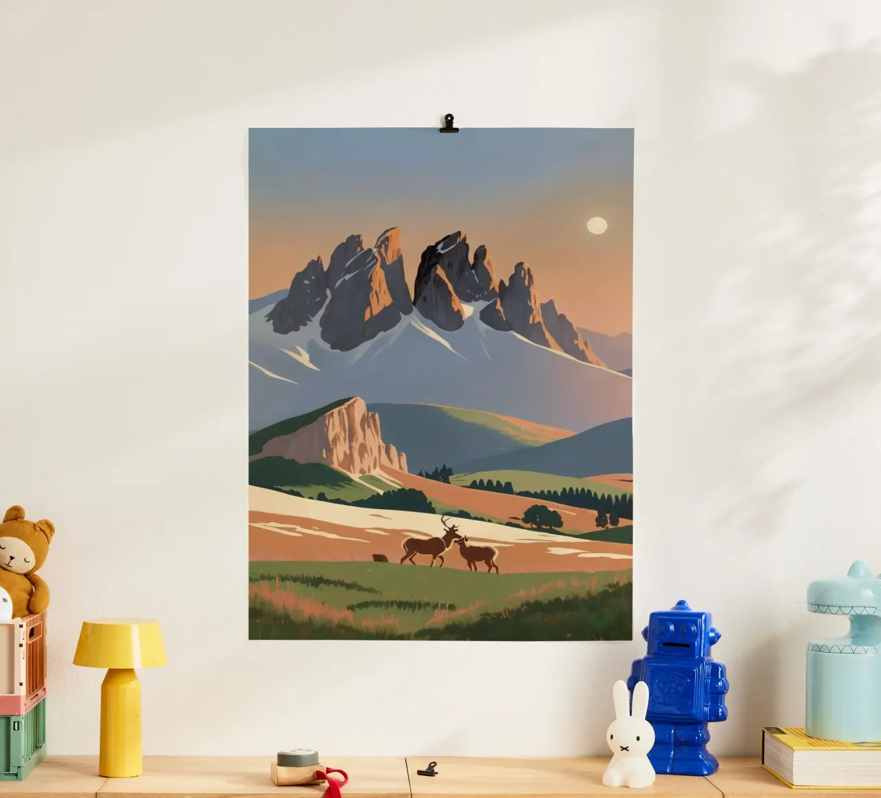 Tre merli con animali selvatici | Opera 6 poster da AlbertKlee