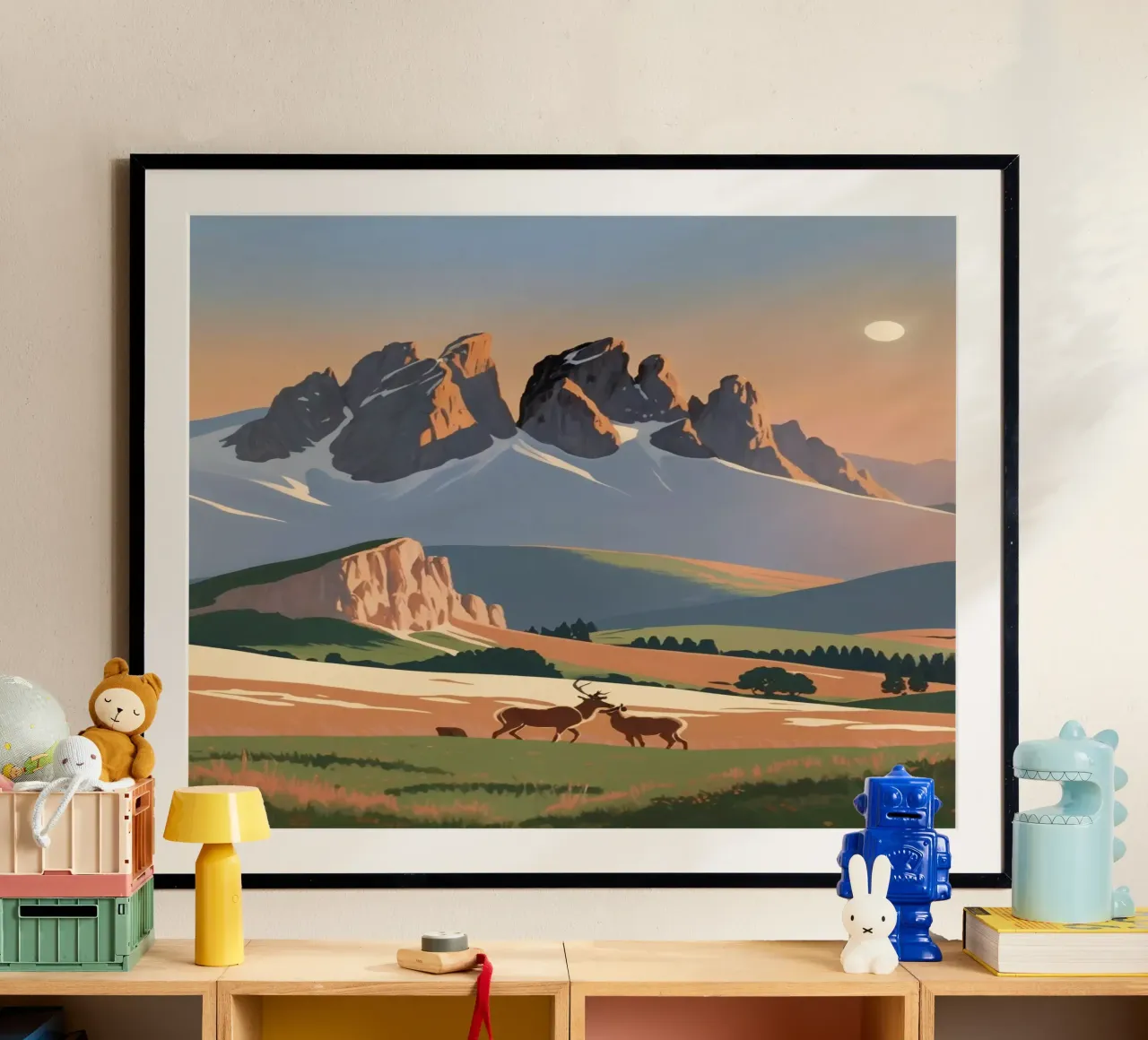 Tre merli con animali selvatici | Opera 6 poster da AlbertKlee