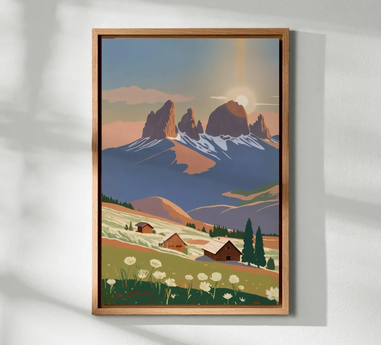 Three peaks in the morning light | Work 7 alu-dibond by AlbertKlee