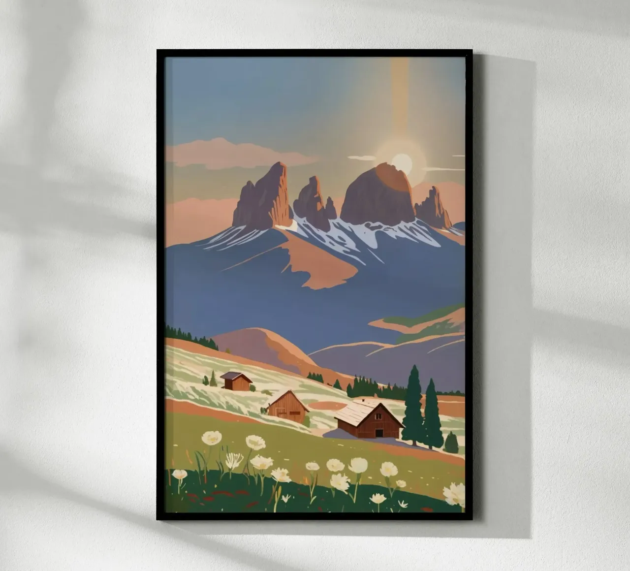 Three peaks in the morning light | Work 7 poster by AlbertKlee