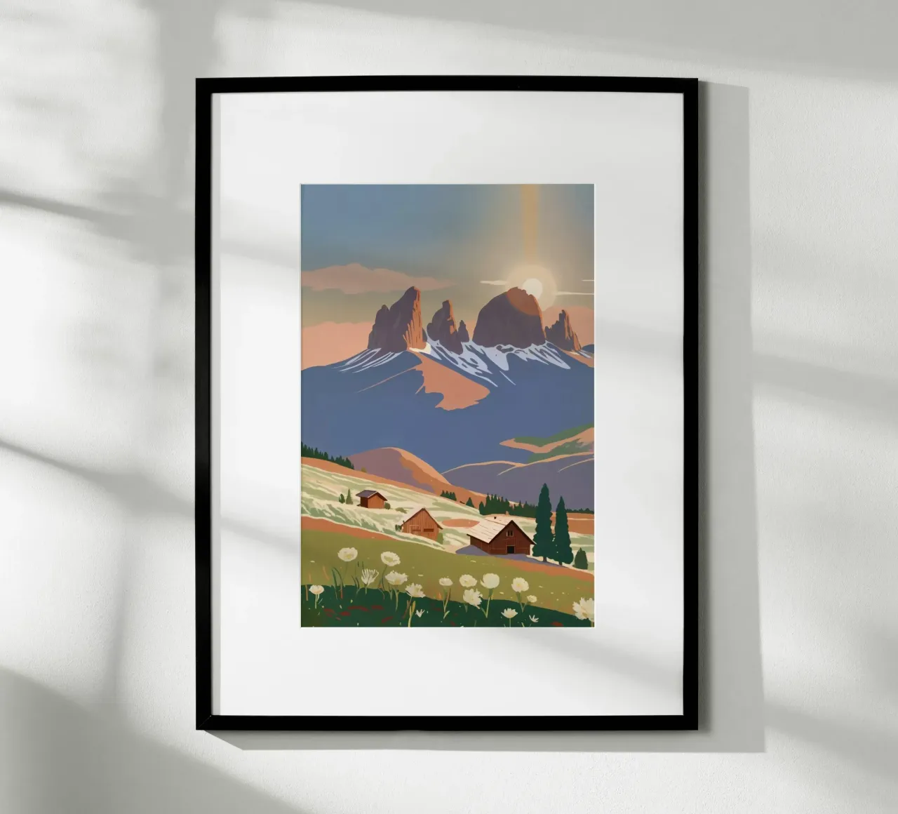 Three peaks in the morning light | Work 7 poster by AlbertKlee