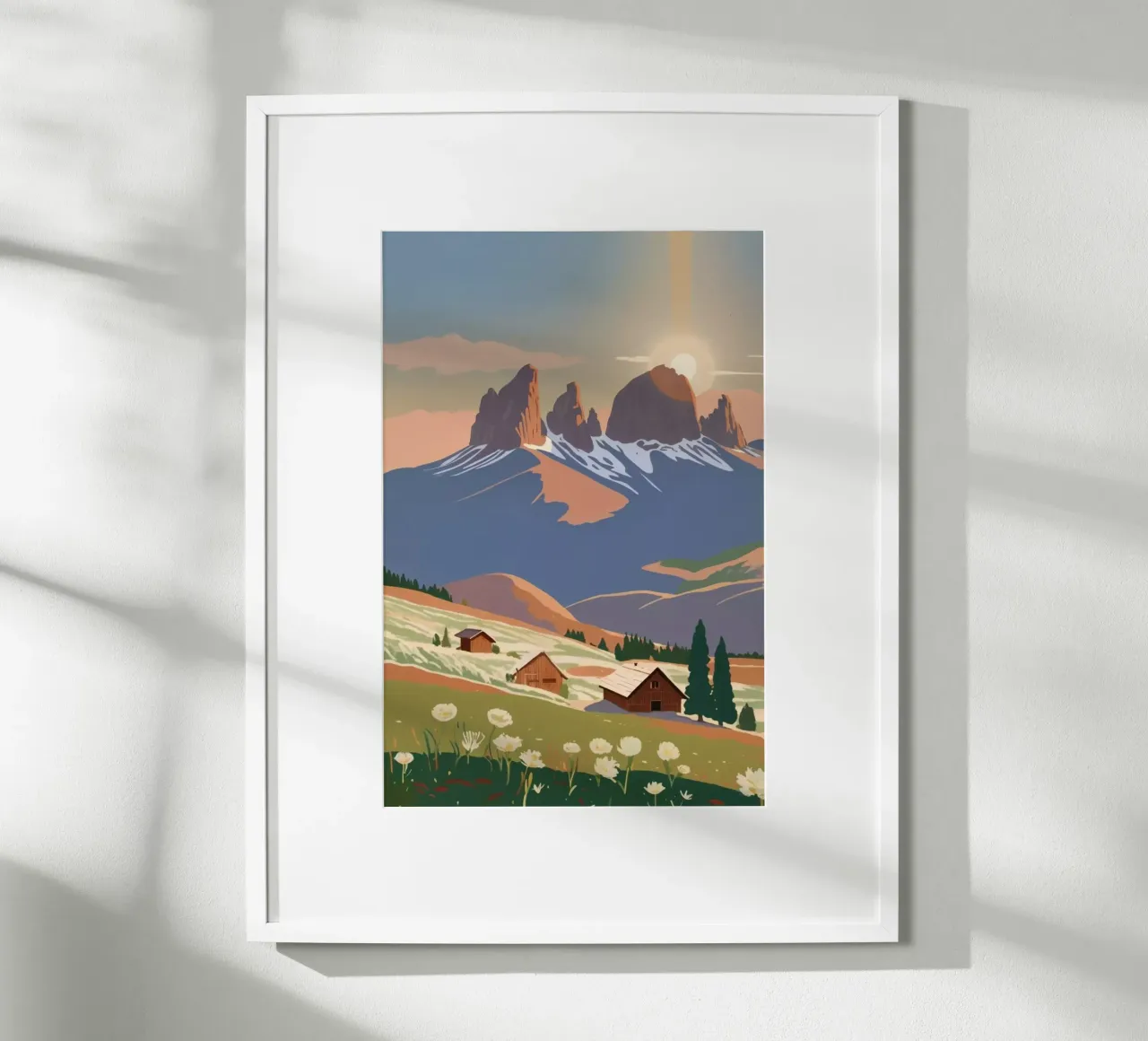 Three peaks in the morning light | Work 7 poster by AlbertKlee