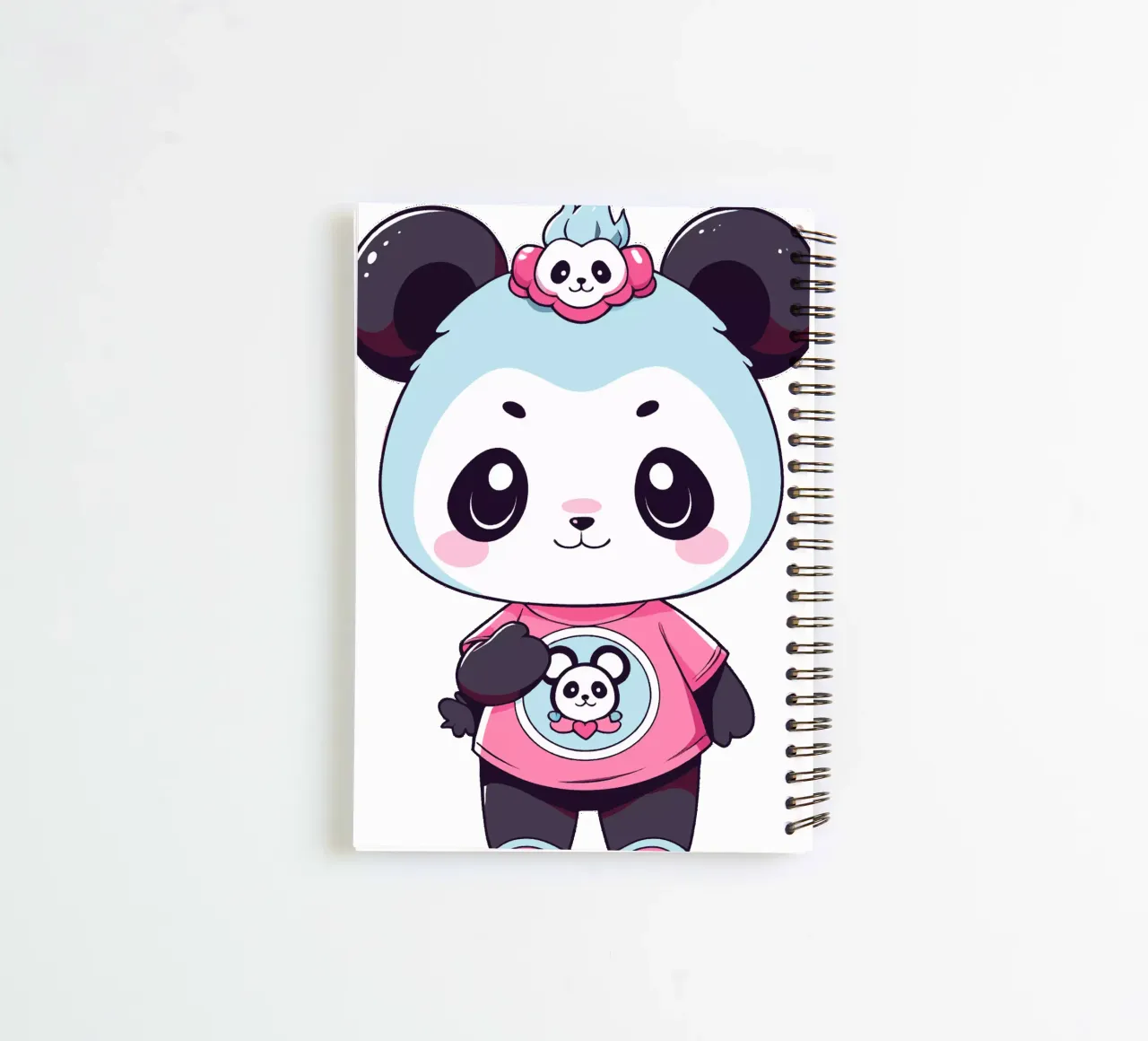 LOve panda spiral notebook by artdesign1985