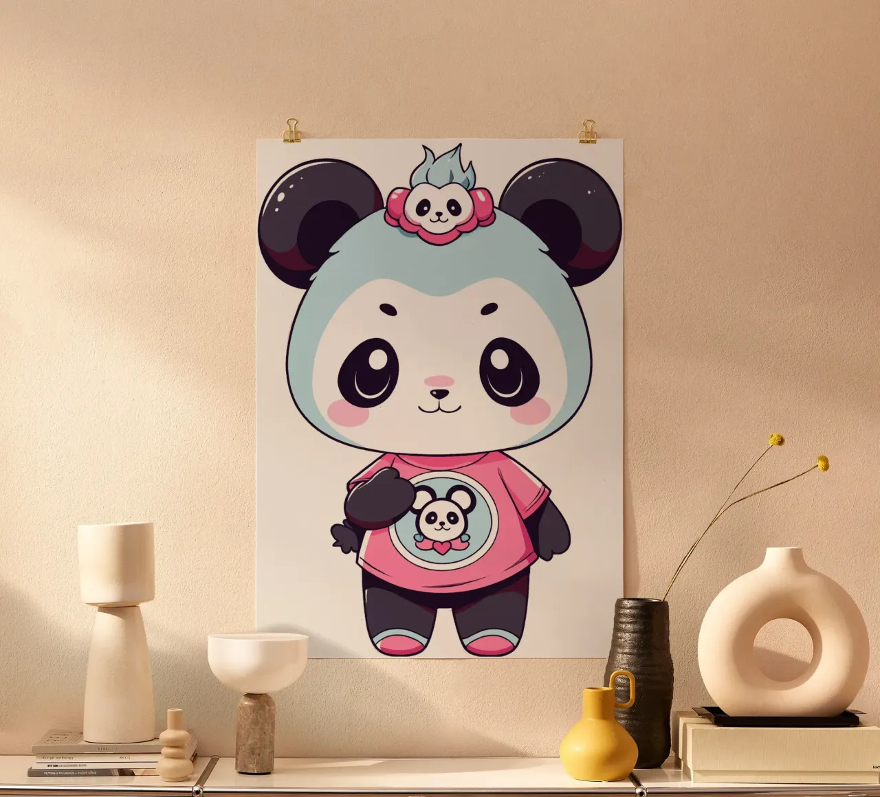 Amare il panda carta hahnemühle da artdesign1985