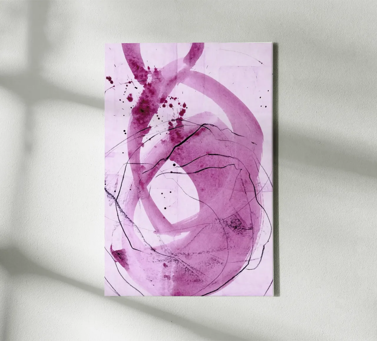 Line and Form Burgundy canvas by IRIS LEHNHARDT FINE ART